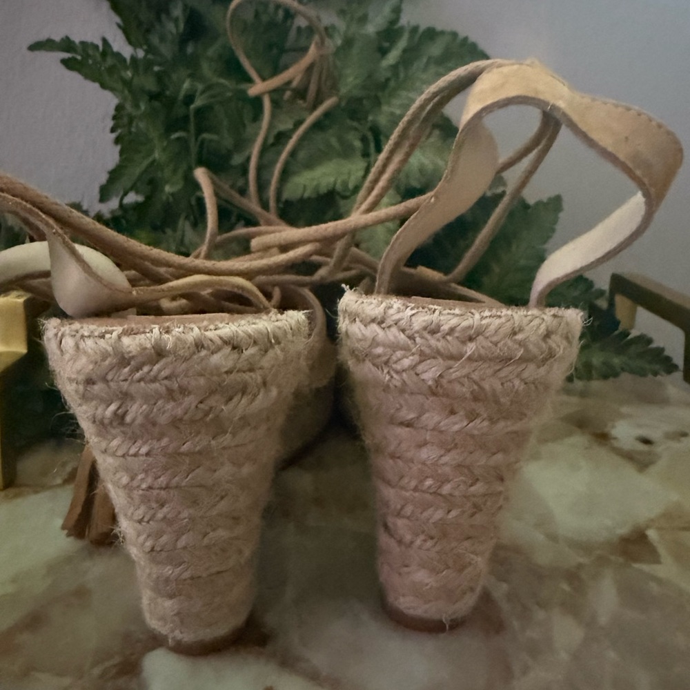 GUC- Made in Spain-Vidorreta Espadrilles with Ankle Strap and Wedge Sole size 40 - Picture 3 of 4